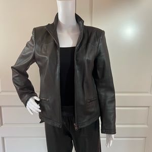 Like new Theory lamb leather jacket